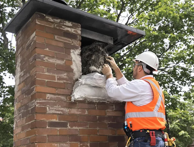 Humane removal of debris and animals by Rocky River Chimney Sweep in Rocky River, OH