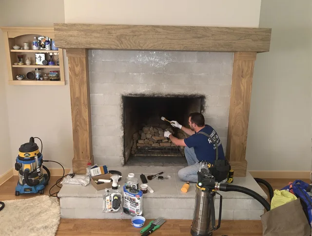 Detailed creosote removal process by Rocky River Chimney Sweep in Rocky River, OH