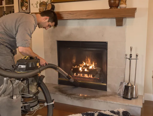 Routine fireplace upkeep by Rocky River Chimney Sweep in Rocky River, OH