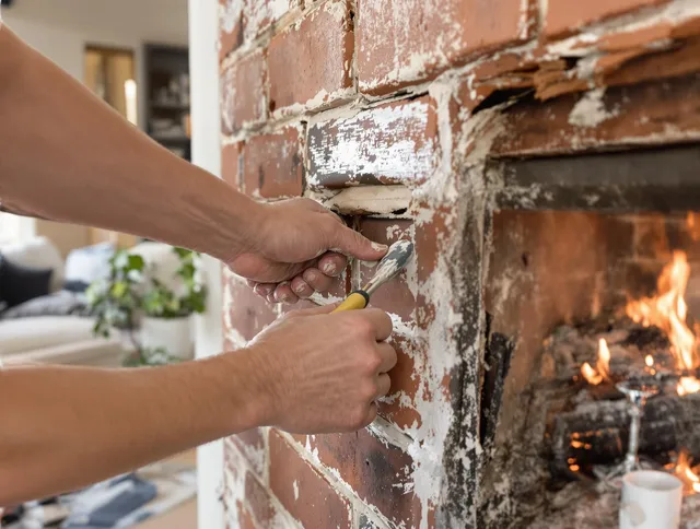 Routine fireplace repair by Rocky River Chimney Sweep in Rocky River, OH