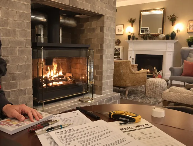 Rocky River Chimney Sweep verifying fireplace safety measures in Rocky River, OH